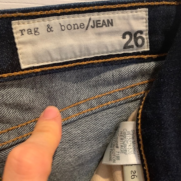 Rag and Bone Dark Blue Wash Skinny Jean - Picture 2 of 4